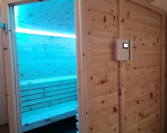 Stone pine sauna, 42 mm block planks made of solid stone pine