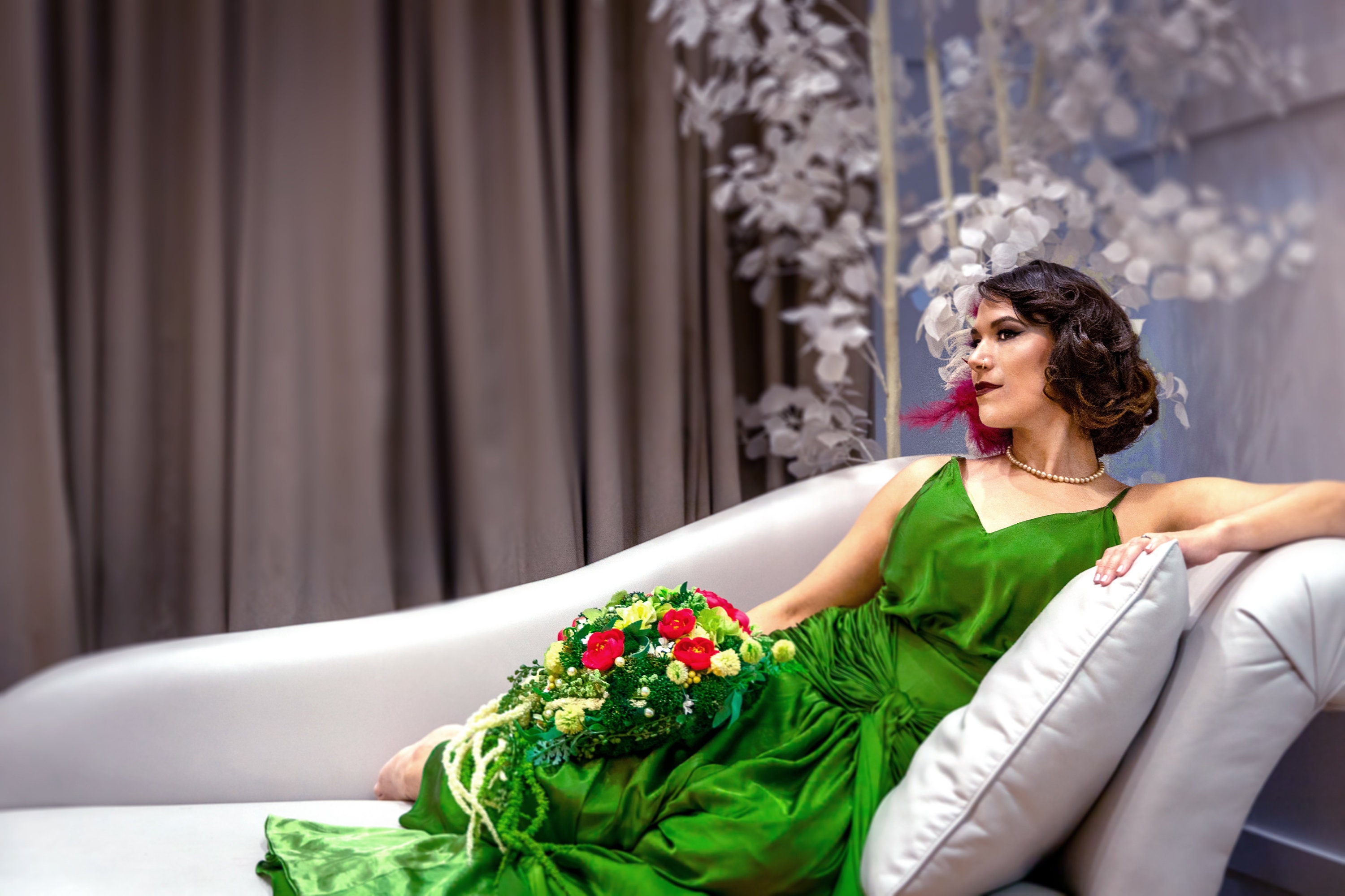 Atonement Dress. Keria Knightley Style Green Dress. Green Prom or