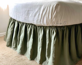 Handgefertigter Rost Baumwolle Rüschenrock fürs Bett