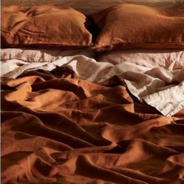 Duvet Cover Twin Terracotta Etsy