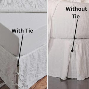 Tailored Linen Bed Skirt: Boho Organic Bedding, Custom Sizes