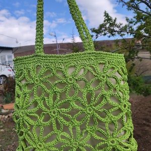 Hand knitted shoulder bag