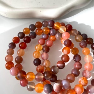 South African Salt Source Agate Crystal Bead Bracelet 8mm - Natural Handmade Crystal Gemstone Jewellery