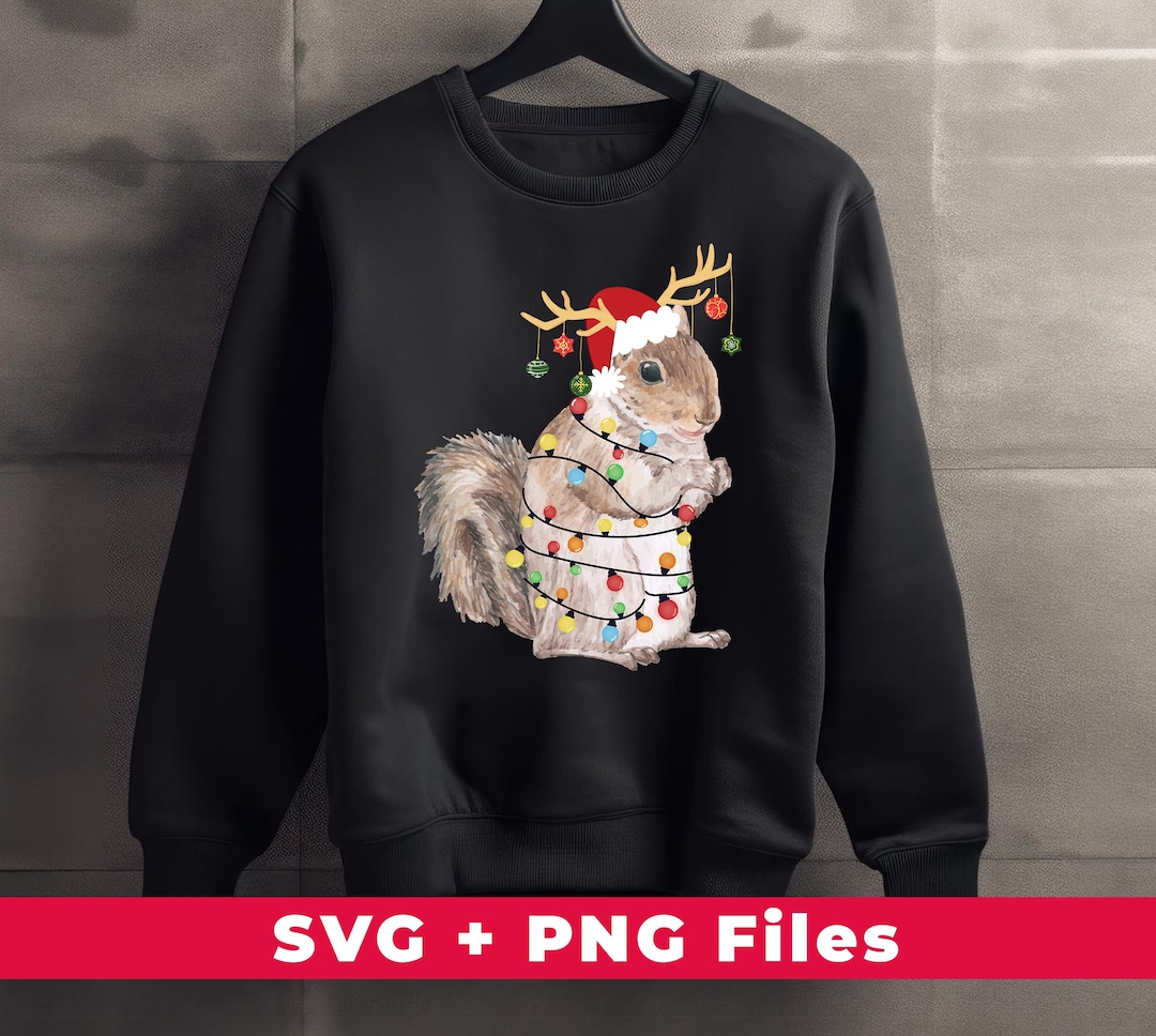 Squirrel Christmas Svg Christmas Funny PNG Squirrel Etsy