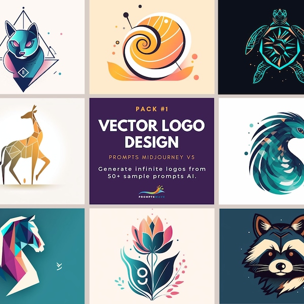 Professional Logo Prompts by Midjourney  – Instant Download – Digital Download