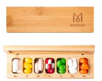 7-daagse pillendoos, pillendoos met verbeterd open ontwerp, medicijndoos Duits, draagbare pillendoos voor voedingssupplementen