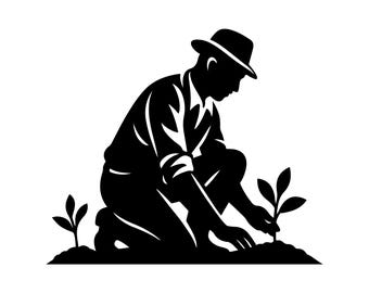 Farmer | svg png dxf | vector graphics cut engrave digital files commercial use