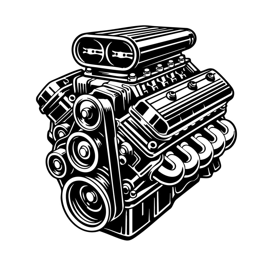 V8 Engine SVG – Mechanical Clipart , Car Mechanic, Motor (commercial ...