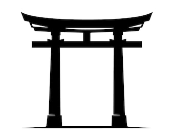 SVG de Portão Torii - Imagem vetorial de santuário xintoísta japonês (uso comercial)