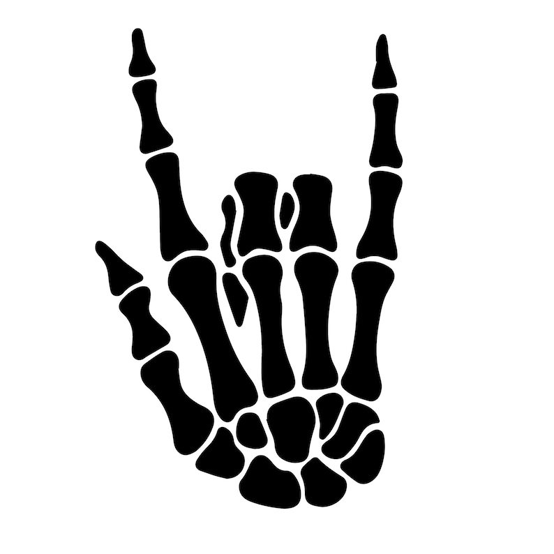 Skeleton Hand Rock on Sign SVG – Printable Clipart (commercial Use) - Etsy