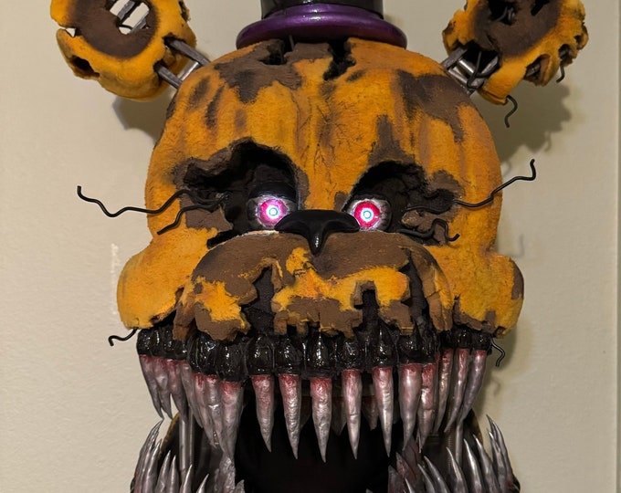 Nightmare Fredbear Cosplay Costume Head Mask Five Nights at Freddy’s 4 ...