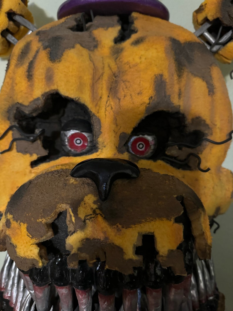Nightmare Fredbear Cosplay Costume Head Mask Five Nights At Freddys 4 
