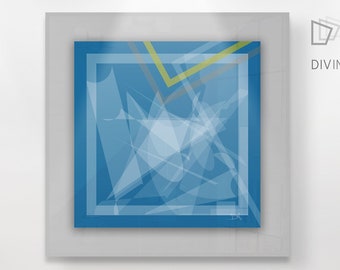 Colorful Printable Abstract Digital Art "Diving into the void" - Digital High Quality Handmade Artwork - Square | blue