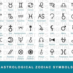 Astrological Zodiac symbols swg Signs eps bundle 57 drawings in 3 formats png