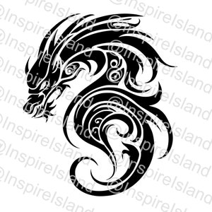 Mystical Dragon Vector Collection Instant Download of 12 Tribal and Tattoo-Inspired SVGs for Digital Crafting and Printing