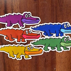 King Gizzard and the Lizard Wizard "The River" geïnspireerde levendige water-/weerbestendige alligatorstickers