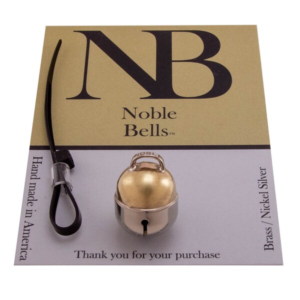 Extra Loud Collar Bell for Cats and Dogs, Brass and Nickel Silver, Noble Bells - Handmade in USA