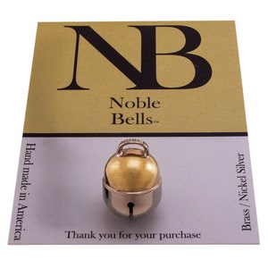 Extra Loud Collar Bell for Cats and Dogs, Brass and Nickel Silver, Noble Bells - Handmade in USA