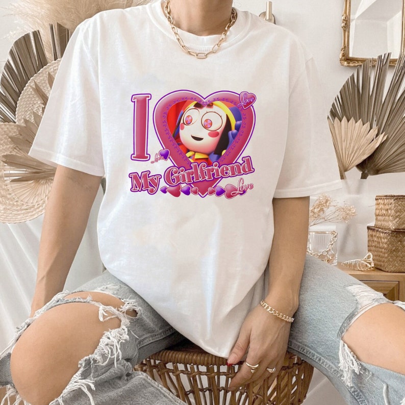 Pomni the Amazing Digital Circus T Shirt Pomni I Love My Girl Etsy