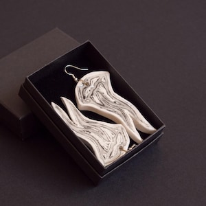 Forked Tongue Ceramic Earrings