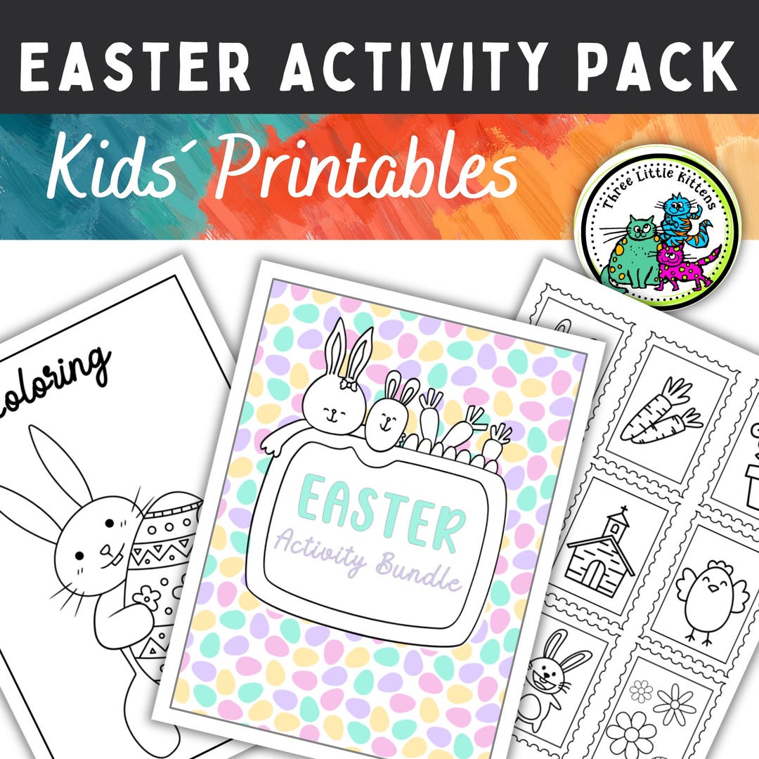 Easter Kids Printable Activity Pack,easter Activity Printable,easter ...