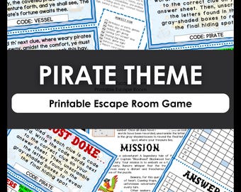 Treasure Hunt Game for Kids, Pirates Scavenger Hunt with Clues, Pirate Treasure Hunt Kids, Indoor Printable Game, Printable Scavenger Hunt