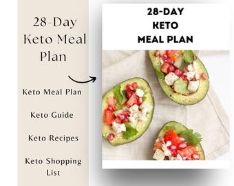 28-Day Keto Meal Planner: Ketogenic Diet Nutrition Guide (Printable PDF)