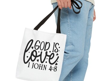 God is liefde Tote Bag (AOP)