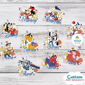 All characters Disney Cruise Line magnet, Our 1st Disney Cruise magnet, Mickey Stitch Minnie Pooh Toy Story Princess magnet,Family Cruise