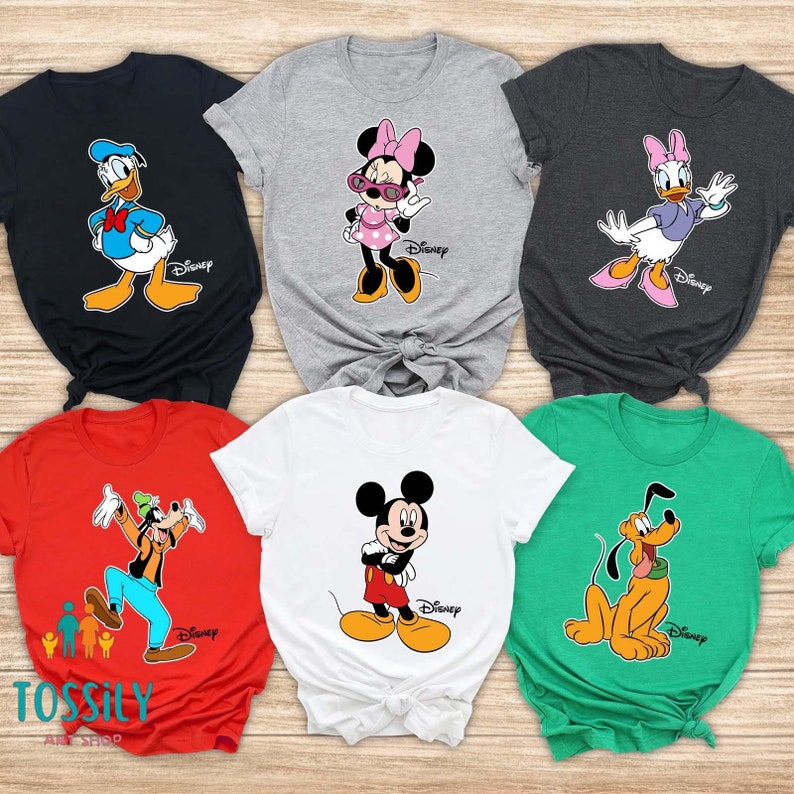 Disney Trip 2024 Character Group Matching Shirt, Disneyland Family Shirt, Disneyworld Vacation Shirt, Mickey Minnie Donald Daisy Goofy