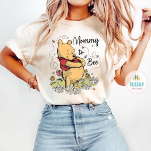 Winnie The Pooh Mommy to Bee Shirt Mama Shirt New Mom Gift New Mama Shirt Pregnancy Reveal Shirt  Pregnancy Sweatshirt Daddy to Bee