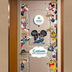 All characters Disney Cruise Line magnet, Our 1st Disney Cruise magnet, Mickey Stitch Minnie Pooh Toy Story Princess magnet,Family Cruise