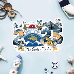 Personalized Mickey & Friends Disney Alaska Cruise Magnet, Disney Wonder Magnet, Alaska Trip 2025, Disney Family Cruise Ship Stateroom Door