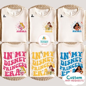 Disney Princess Shirt, In My Disney Princess Era Sweatshirt, Disneyworld Girls Trip Tee, Disneyland Vacation Shirt, Princess Matching Tee