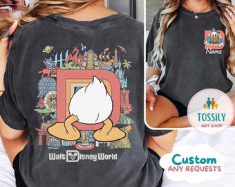 Custom Walt Disneyworld 2 Side Comfort Color Shirt, Custom Name Disney Family 2025 Shirts, Mickey And Friends Shirt, Disney Group Shirt