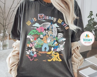 Retro Walt Disneyworld Comfort Colors Shirt, Vintage Disneyworld Shirt, Mickey And Friends Shirt, Retro Disney Shirt, Disney 2025 Trip