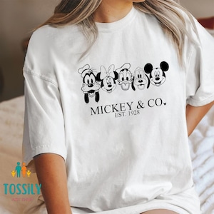 Retro Mickey & Co 1928 Shirt, Mickey And Friends Shirt, Matching Disneyland Shirt, Disneyworld Shirt, Disney Family Shirt, Disney Shirt