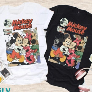 Retro Mickey Mouse Shirt, 90s Mickey Minnie Shirt, Mickey Minnie Couple Shirt, Disney Couple Shirt, Valentine Day Gift, Gift For Her