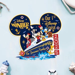 Our 1st Disney Cruise Ship Family Magnet Personalized 1st Cruise Magnet for Cruise Ship Magnet Cruise Door Magnet Disney wish magnet