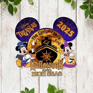 Halloween Mickey & Minnie Mouse Personalized Disney Cruise Door Magnet