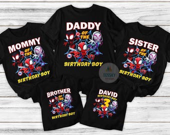 Spidey and His Amazing Friends Birthday Shirt, Spiderman shirts Custom Kids shirts, Spidey Shirt, Birthday Boy Shirt birthday boy shirt