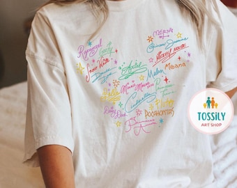 Mickey and Friends Signatures Shirt,  World Shirt, Comfort Colors Shirts, Shirt, Mickey and Co  Shirt Magical Kingdom