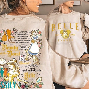 Retro Bella Two-Sided Shirt, Beauty And The Beast Shirt, Disney Princess Shirt, Walt Disney Tee, Disney Trip Shirt, Birthday Gift
