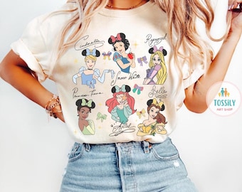 Disney Princess Shirt Coquette Disney Princess Tee Disney Girl Trip Tee, Disney Group Shirt Disney Girl Shirt Disneyland Shirt Magic Kingdom