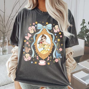 Coquette Bow Disney Belle Princess Shirt, Beauty and the Beast Tee, Tale as old as time, Girly aesthetic Disney Girls trip tee,Magic Kingdom