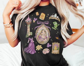 Retro Disney Princess Tangled Rapunzel Floral Shirt, Disney Princess Rapunzel Shirt,Lost Princess Tee,Magic Kingdom Shirt,Disney Trip