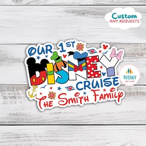 Our 1st Disney Cruise Ship Family Magnet Personalized 1st Cruise Magnet for Cruise Ship Magnet Cruise Door Magnet Disney wish magnet