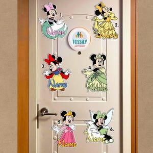 Imán personalizado de la Princesa Minnie para crucero, imán para la puerta del camarote de la princesa, imán para crucero, imanes para la puerta del crucero