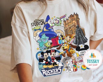 Vintage  Hollywood Studios Comfort Colors Shirt, Retro Hollywood Studios Shirt, world Shirts, Hollywood Studios Trip 2025 Shirt