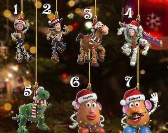 Personalized  Toy Story Christmas Ornament, Toy Story Characters Xmas Keepsake, Woody Ornament